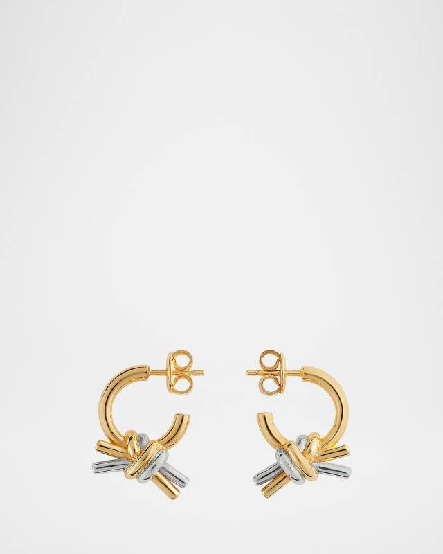 Two-Tone Knot Earrings